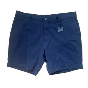 Slate & Stone Men’s Chino Shorts Navy Blue Size 38 Cotton Flat Front Casual NWOT